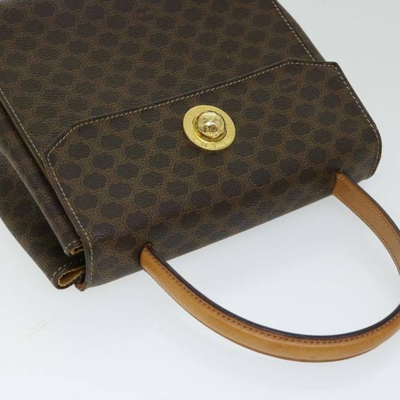 CELINE Macadam Canvas Hand Bag PVC 2way Brown Auth 66450 - Picture 6 of 16